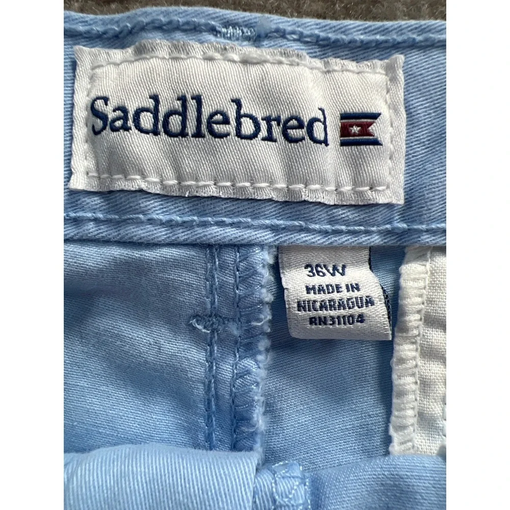 Saddlebred Mens Comfort Flex 7 Inseam Flat Front Shorts Jazz Blue Size 36 NWT